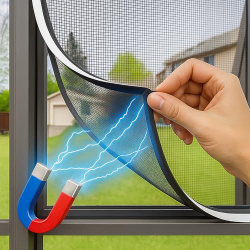 Onpira® Magnetrahmen für Insektenschutz-Fenster – DIY Bausatz in 4 Größen zur Auswahl – Universal verwendbar, individuell zuschneidbar und einfach montierbar (Befestigungs Set 5,2m)