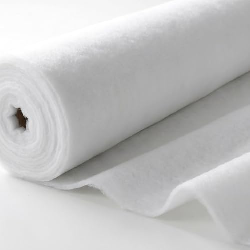wollyflaushi Volumenvlies 4m² 2,5m×1,6m - Polstervlies 100g/m² (10mm) 160cm | Polsterwatte Zuschnitt – Füllvlies ideal für Polstern, Quilten, Nähen & Basteln - Diolenwatte Waschbar Vlieswatte