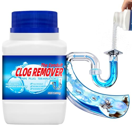 AllisWay Disgorgante Professionale Forte, Disgorgante WC, Disgorgante Tubature, Pulizia Potente, Deodorazione Efficace, Scioglie Rapidamente Capelli, Cibo, Grasso, Adatto a Cucine, Bagni, Lavabi, 260g