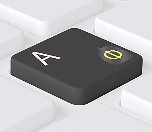 Russian Keyboard Stickers for PC (11 x 13 mm), for MAC and Laptops (14 x 14 mm), Transparent with Protective Coating yellow yellow 5x6mm (universelle)