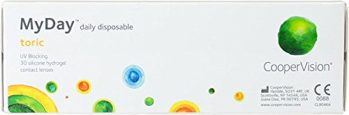 MYDAY Daily disposable Torisch Tageslinsen weich, 30 Stück / BC 8.6 mm / Dia 14.5 mm / CYL -1,75 / ACHSE 10 / +2 Dioptrien