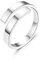 YADOCA Damen Sterling Silber Ringe 925 Ring Verstellbar für Frauen Mädchen Jubiläum Geburtstag Hochzeit Band Geschenk mit Schmuckschatulle Offener Ring Silber Gold
