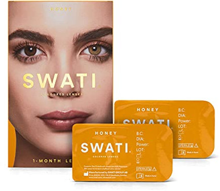 Honey (Hasel) - 1 Monate Kontaktlinsen Farbig - SWATI Cosmetics Natürlich Aussehende Kontaktlinsen