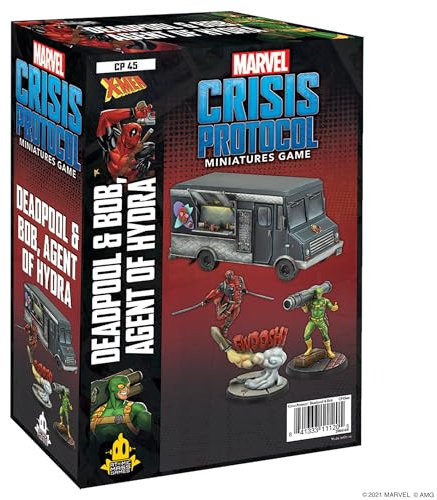 Atomic Mass Games , Marvel Crisis Protocol: Character Pack: Deadpool and Bob: Marvel Crisis Protocol , Miniatures Game , Ages 10+ , 2+ Players , 45 Minutes Playing Time