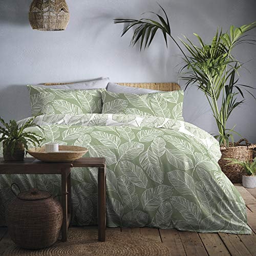 Fusion - Matteo – Pflegeleichtes Bettbezug-Set – 3-teiliges King-Size-Bett in Grün