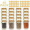 Mlife Spice storage Bags-40 PCS Small Mason jar Spice Jars Bags with 48 PCS Spice Labels,Snack Saver Container Leak-Proof Zip-Lock Bags for Travel Camping Picnic