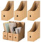 4 Stück Stehsammler Kraftpapier Aktenhalter Pappe Stehordner Zeitschriftensammler aus Kraftpapier zur Aufbewahrung von Büchern, Dokumenten, Briefen, Archiven, Zeitschriften und Zeitungen