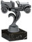 Henecka Motorsport Trophäe Tuning Pokal Schraubfigur Oldtimer Resin, Marmorsockel schwarz (Sockel 65 x 30 mm), mit Wunschgravur, wählbar