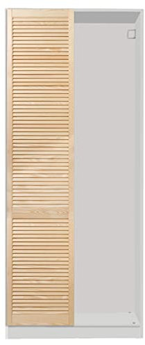ben+camilla.com Lamellentür 229 x 49,4 cm Schrankfront passend zu IKEA Pax Kleiderschrank Kiefer Massivholz