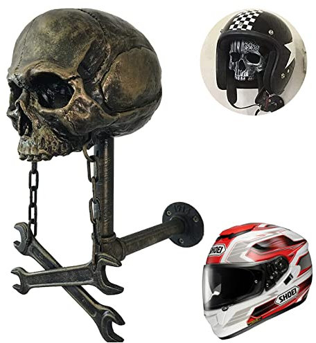 Halterung für Motorradhelm, Befestigung an der Wand, abnehmbar, Handwerk aus Kunstharz, Helmständer, Motorradhaken, für Mäntel, Mützen, Bälle und Rugby (Stil 1)