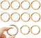 10 Stück karabiner rund karabiner Gold Türverschlüsse,Bikini Verschluss taschengurt Gold biegeringe,Mini karabiner,taschenanhänger O-Ring mit Schnappverschluss für Geldbörsen Schlüsselkette
