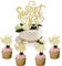 25 Stück Sweet 16 Tortendeko Glitzer Sweet Teenager 16 Cupcake Toppers Happy 16th Geburtstag Kuchen Deko für Jungen Mädchen 16 Jahre alt Geburtstag Party Kuchen Dekoendeko Gold