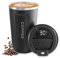 Newvenper Vakuum-Isolierbecher aus Edelstahl kaffeebecher, Coffee to go becher mit LED-Temperaturanzeige, auslaufsicher, Becher mit Deckel, hält kalt und warm, geeignet für Kaffee, Tee und Bier