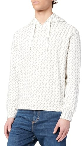 Armani Exchange Herren Essential, All Over Logo Hooded Sweatshirt (1er Pack)