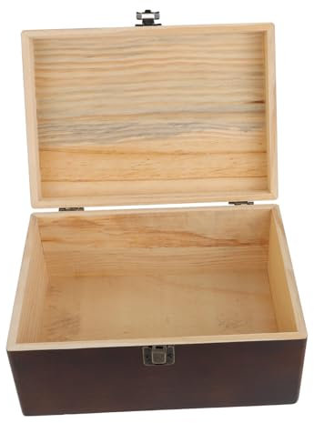 PLAFOPE Scatola Portaoggetti Vintage in Legno Scatola Portaoggetti Da Scrivania Per Gioielli e Articoli Vari Di Piccole Dimensioni