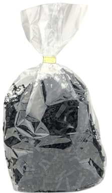schenken-24 20 x Füllmaterial schwarz - 30 g pro Packung- Geschenkverpackung - Deko - Papier für Geschenkkorb - Präsentkörbe -