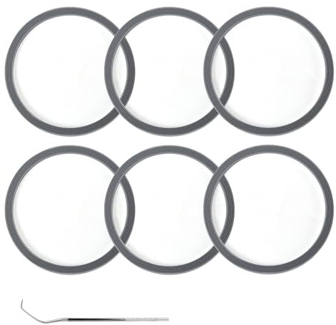 6pcs Water Bottle Gasket + Crochet, O Ring Water Bottle Gasket Replacement Parts Silicone Lid Seal Ring Accessories for Owala FreeSip 19/24/32/40oz