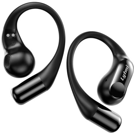 Lytmi CozyFit G1 Open-Ear Headphones, Active Noise Cancelling Wireless Earbuds, 4 Mics for Clear Call, 0.23oz Ultra-Comfort, Snug Fit, Deep Bass, 40H Playtime, Water Resistant, Sport Earbuds for Gym