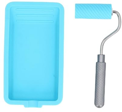Paint Roller Tray Set Silicone and Reusable Soft Adhesive Latex and for Woodworking Crafts