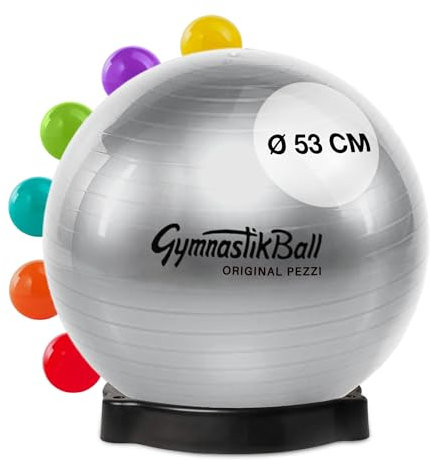 PEZZI Original Pezziball Standard 53 cm m. Ballschale Kombi Gymnastikball Anthra