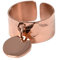Paloma Bijoux Bague Ajustable en Acier Inoxydable 316L Tendance été 2019 pour Femme - Finition Martelé (Rose, Acier Chirurgical 316L)
