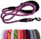 MayPaw Heavy Duty Rope Dog Lead, 3/4/5/6/7/8/10/12/15 FT Nylon Pet Training Leash, Soft Padded Handle Thick Lead for Large Medium Dogs (6 ft x 1/2, Purple)