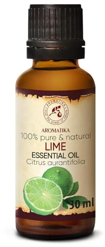 Olio Essenziale di Lime 30ml - Citrus Aurantifolia - Puro Oli per Aromaterapici - Cura del Corpo - Diffusori - Calmante - Cura delle Unghie - Buon Umore