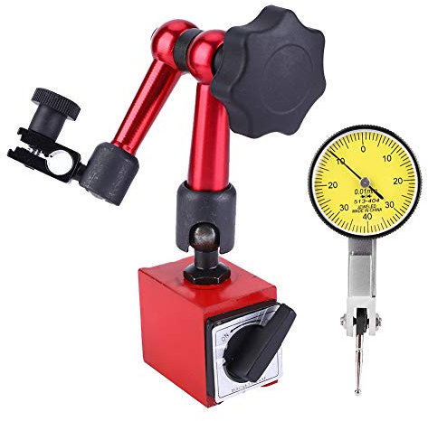 Flexibler Magnet Messstativ, Magnetischer Messgeräteständer Mit Hebel Messuhr, Für Messung Von Oberflächen In Engen Oder Vertieften Bereichen Zifferblatt 0-0,8 Mm Präzision 0.01mm