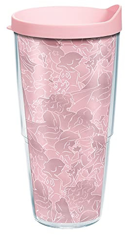 Tervis Disney-Principessa Cuore dell'Oro Gruppo Bicchiere Isolante a Doppia Parete Realizzato negli Stati Uniti, Plastica, Trasparente