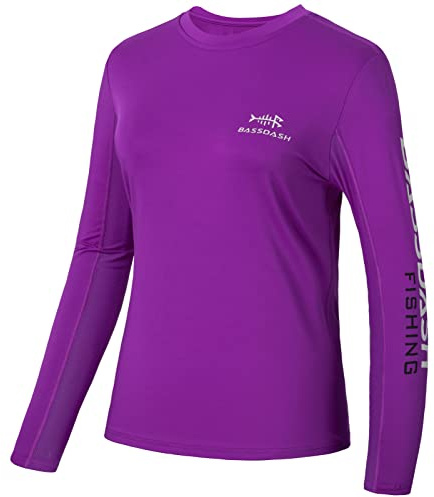 Bassdash Damen UPF 50+ UV Sonnenschutz T-Shirt Langarm Angeln Wandern Outdoor