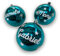 Set di 3 Palline di Natale Verde Tiffany Lucide personalizzate con nome natale Idea Regalo Buone Feste Buon Natale addobbi natalizi festività ghirlande Decorazioni casa Albero Presepe cuore stella