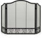 TANGZON 3 Panel Foldable Fire Screen, Metal Spark Fire Guard with Leaves Pattern, Indoor Outdoor Freestanding Safety Fireplace Fence for Coal Firing, Stoves and Grills (Grass Pattern, 127 x 78cm)