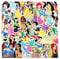 Princess Character Cartoon Vinyl Stickers 50Pcs for Water Bottles Laptop Computer Skateboard, Cute Sticker Gift for Kids Teens Waterproof