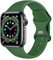 Epova Cinturino in Silicone Compatibile con Apple Watch 44mm 42mm 45mm 46mm 49mm, Cinturini di Ricambio per Apple Watch Ultra/Ultra 2/ iWatch SE Series 10 9 8 7 6 5 4 3 2 1,Verde militare, Grande