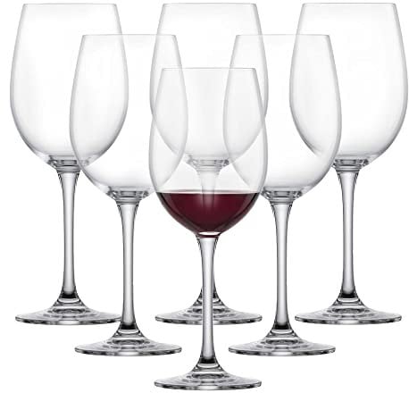 SCHOTT ZWIESEL Verres à eau Classico (lot de 6), verres classiques en cristal pour le vin rouge ou l'eau, verres à vin en Tritan résistant au lave-vaisselle, fabriqué en Allemagne (art. n° 123652)