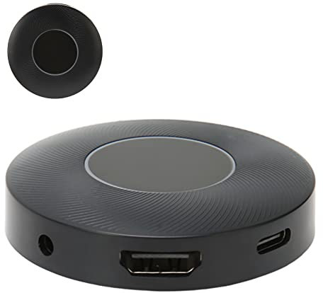 Plyisty Kabelloser -Display-Adapter, Dualband-WLAN-4K-Receiver, Spiegelbildschirm, AV-Cinch und, One-Click-Verbindung, für mit Support Scope TV-Projektor