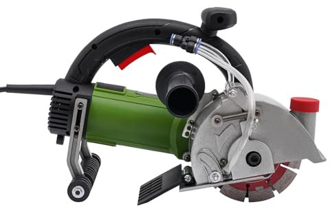 WooDerson 1800W Wandfräse, Kapazität 3200W, Fugenfräse Mauerwerk 7000R/Min, Mauernutfräse Mit 2 Diamantklingen, Sägebreite 50mm, Sägetiefe 0-37mm, Überlastungsschutz