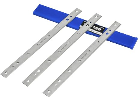 STARIBS 12-1/2 Inch Planer Blades, M2 HSS Replacement Knives for DeWalt DW734 & DW7342, Set of 3, Double-Sided High-Speed Steel for Precision Woodworking