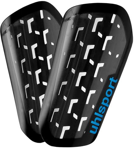 uhlsport Schienbeinschoner Cybershield - Fußball Schienbeinschoner für Kinder und Erwachsene - Ultraleicht und flexibel, schwarz/Fluo blau