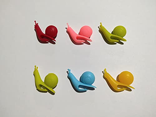 Socook 6 Stück Schnecke Form Silikon Teebeutel Halter Tasse Süßigkeit-Farben-Geschenk-Set Teekocher