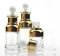 30ml Empty Upscale Refillable Clear Glass Dropper Bottle Essential Oil Elite Fluid Cosmetics Jar Pot Container Bottles Vial with Glass Pipette Dropper (30ml, Gold)