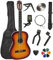 Pack Guitare Classique 4/4 (Adulte) + 6 Accessoires + Cour Vidéo et CD (Sunburst)