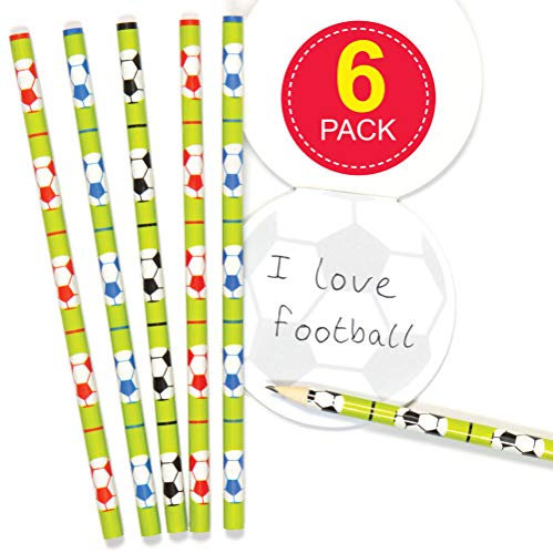 Baker Ross Bleistift-Set „Fußball“ für Kinder – perfekt als kleine Partyüberraschung für Kinder (6 Stück)