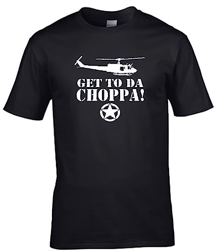 Predator get to da Choppa 80s Alien Movie Inspired Retro Mens T-Shirt