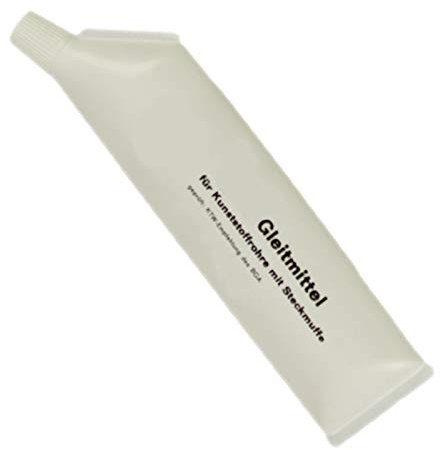 Gleitmittel 250g Tube für HT KG Abfluss Abwasser Rohr mit Muffe und Dichtung