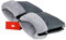 BabyLux Handmuff für Kinderwagen Buggy MUFF Reißverschluss Handwärmer Handschuhe (MR8 Grau55 + Minky Grau)