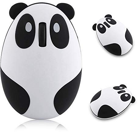 Yunir Mouse per Computer Panda Wireless, Mouse con sensore Ottico Wireless da 2,4 GHz Mouse Universale Plug And Play, per Win/per Mac/per Linux per/per Andriod/per iOS