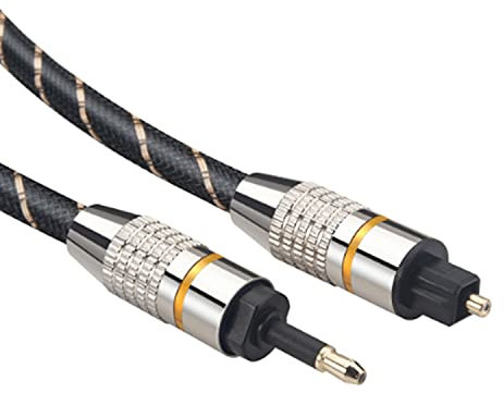 Toslink auf Mini-Toslink-Kabel, 3,5 mm Mini-Toslink, optisches digitales Audiokabel, SPDIF-Glasfaserkabel für DVD-TV-Lautsprecher, 1 m