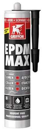Colle et mastic d'étainchéité universel noir - EPDM MAX - 465 g - Griffon