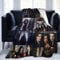 HGdggvd Vampire Diaries TV Show Blankets Team Damon Salvatore Collage Throw Blanket Vampire Diaries Merch Ian Somer-halder Fans Gifts Soft Fuzzy Fleece Blanket for Bed Sofa Home Decor 50x40